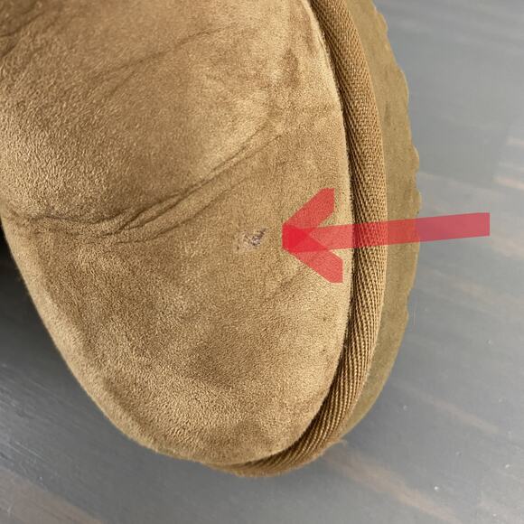 UGG Classic Short Boots Women Size 8 Chestnut Brown Shearling Suede - Picture 9 of 13